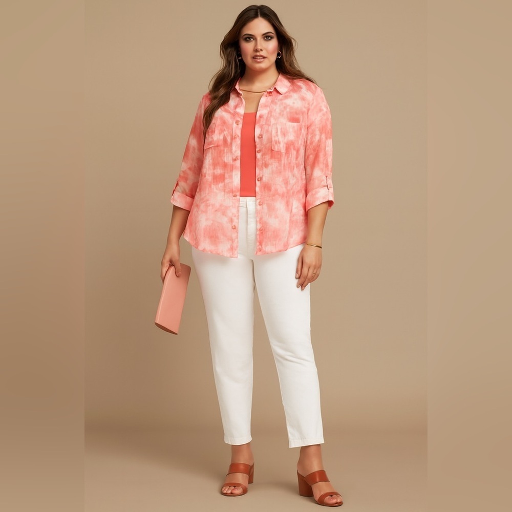 Anthropologie Fig and Flower Dye Blouse